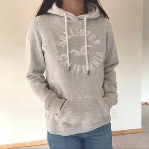 Hollister, Heathered Grey Hoodie, M